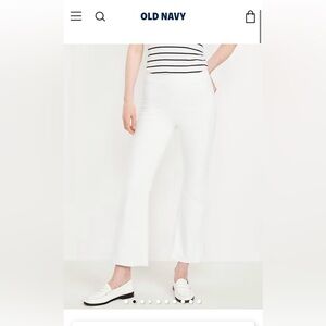 Old Navy Women's NWT pull on white flare jean